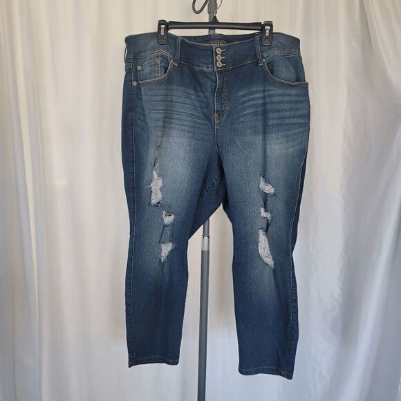 torrid Denim - Torrid womens plus blue distressed jeggings fits size 20
